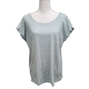 T by Talbots Floral Top XL Keyhole Back